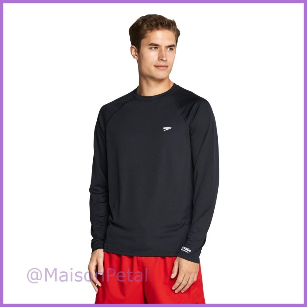 Long Sleeve Rash Guard Swim Shirt UPF 50+ Polyester Regular Fit